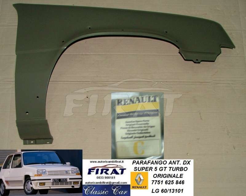 PARAFANGO RENAULT SUPER 5 GT TURBO ANT.DX 7751625846